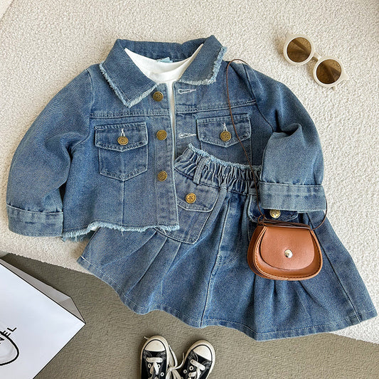 A children's denim suit