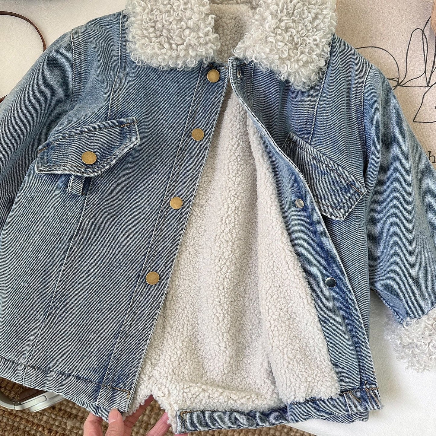 A girl's denim dress