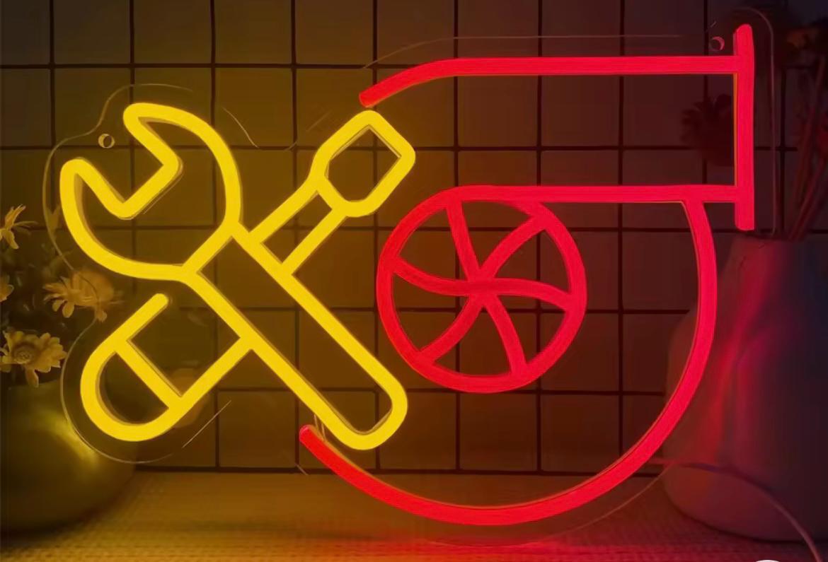 Neon Gym Decoration Atmosphere Light Sign LED Luminous Letter Light Fitness Dumbbells