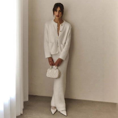 Plush Long Dress Set