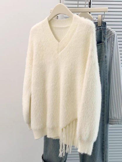 V Collared Sweater Knitwear