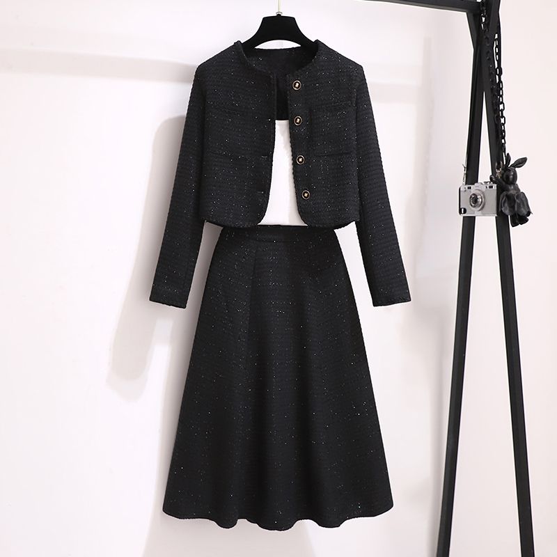 P autumn and winter skirt set two-piece set