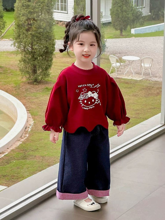 P children's sweater jeans set