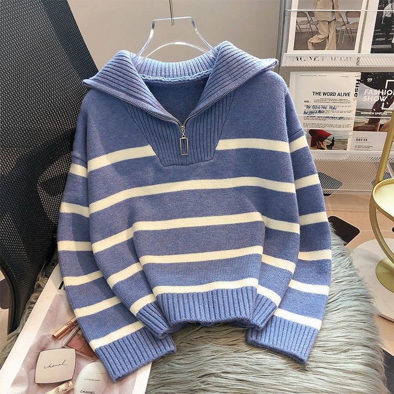 P striped sweater