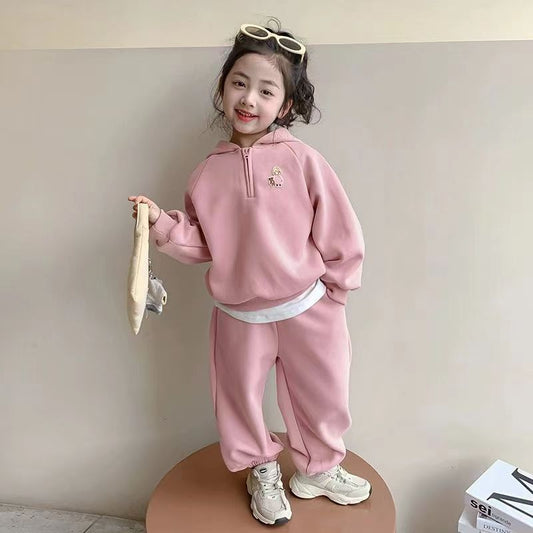 P Children's casual sweater two-piece set