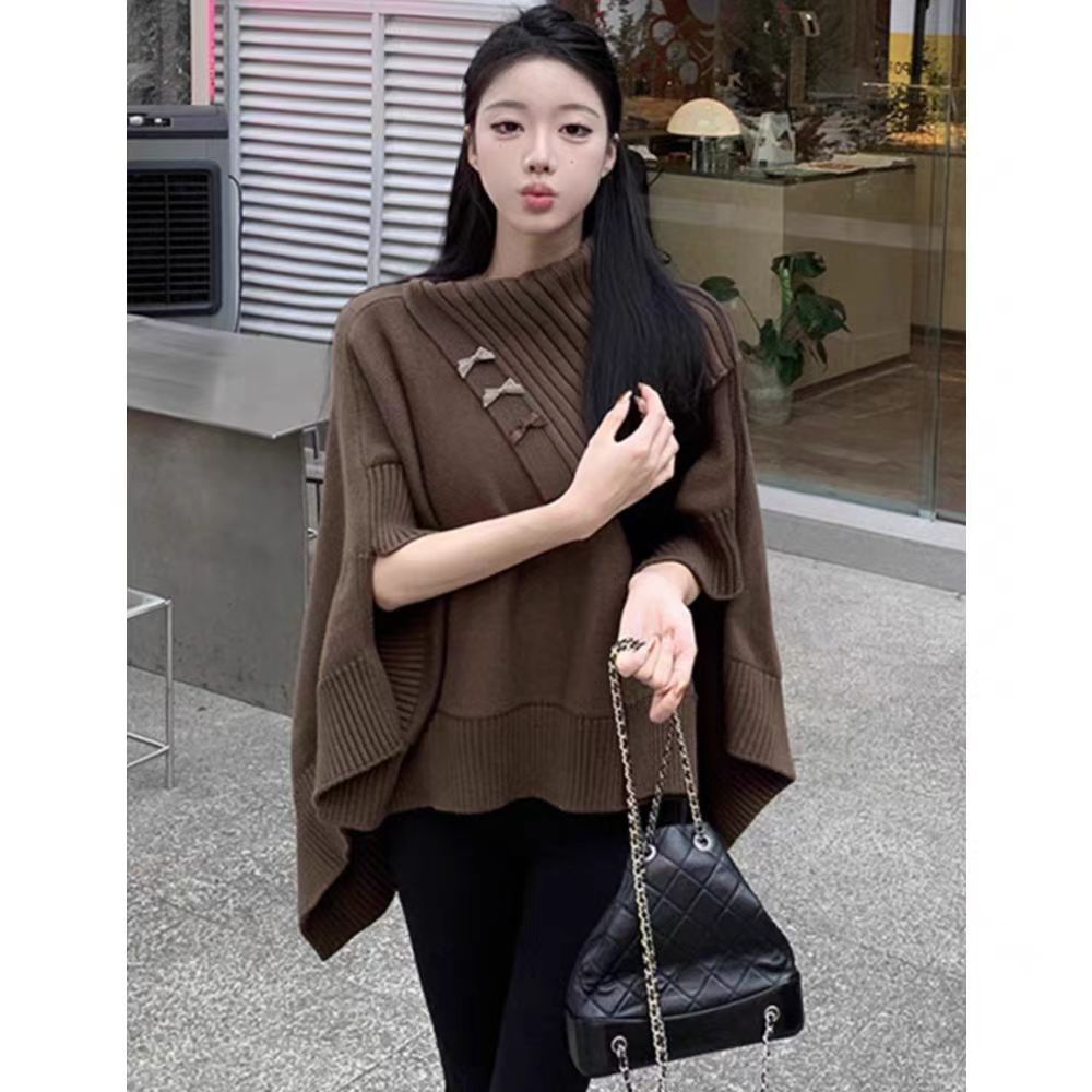 P cape knitted jacket