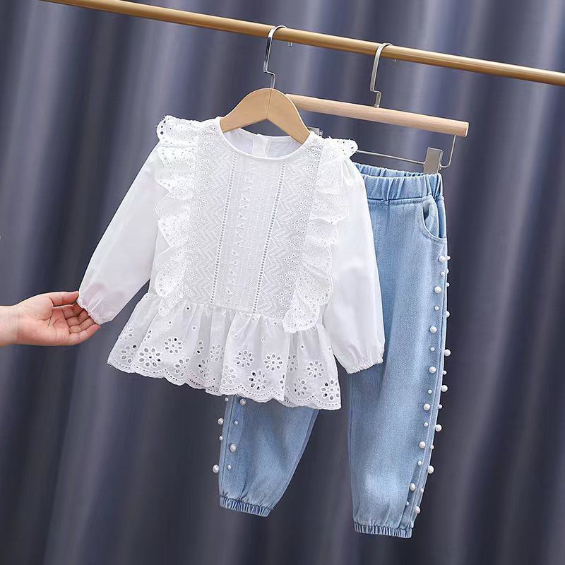 A Children's Denim Pants Set