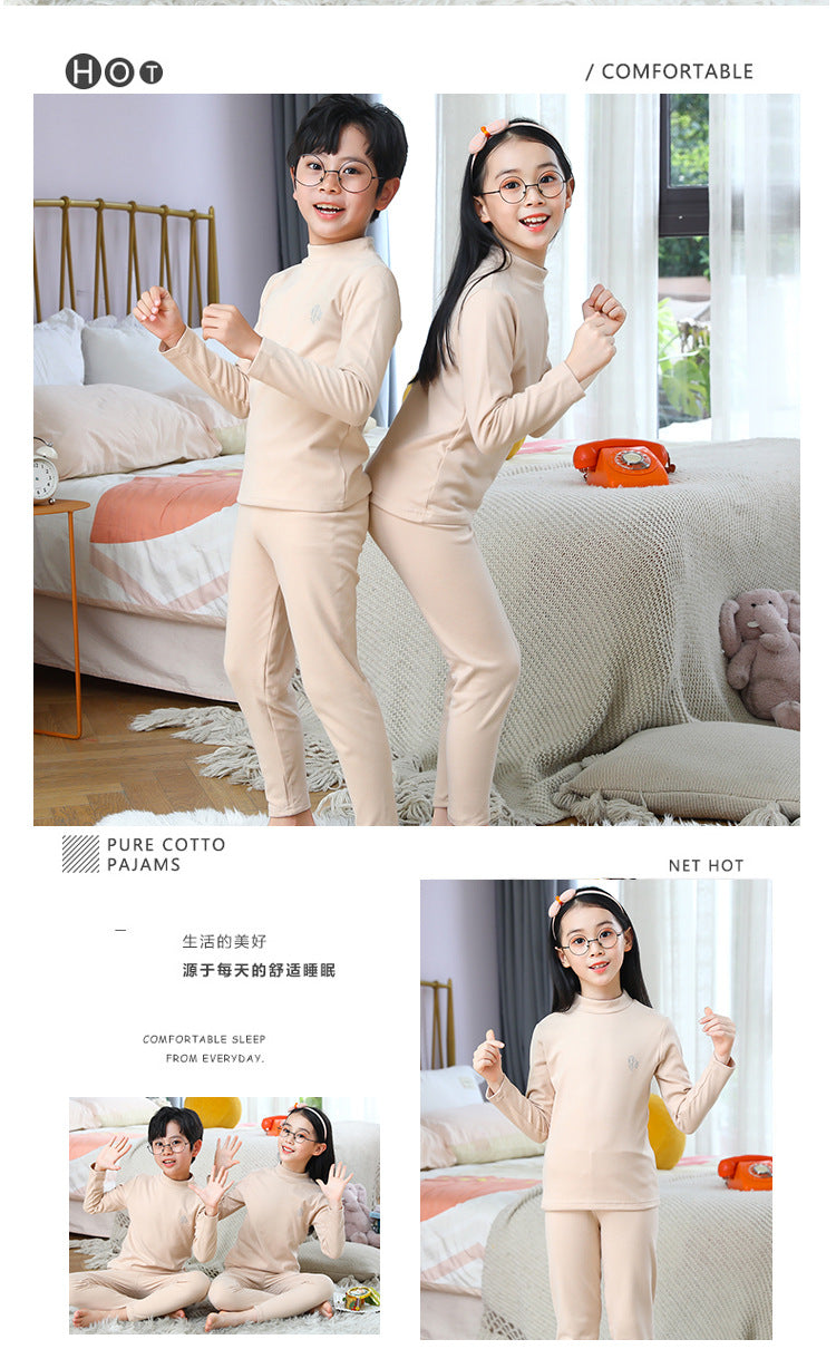 Children's Mid-Neck Thermal Underwear Set