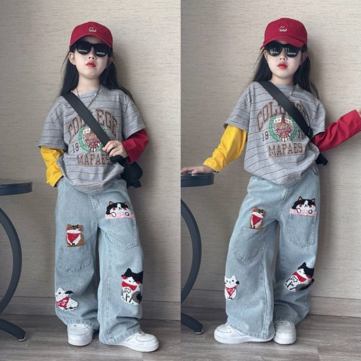 P Children's Long Sleeve Jeans Set