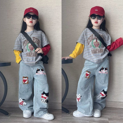 P Children's Long Sleeve Jeans Set