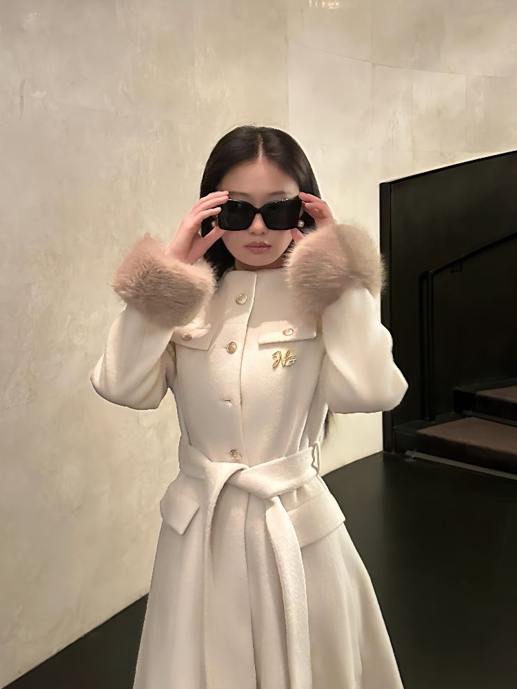 P winter warm long jacket