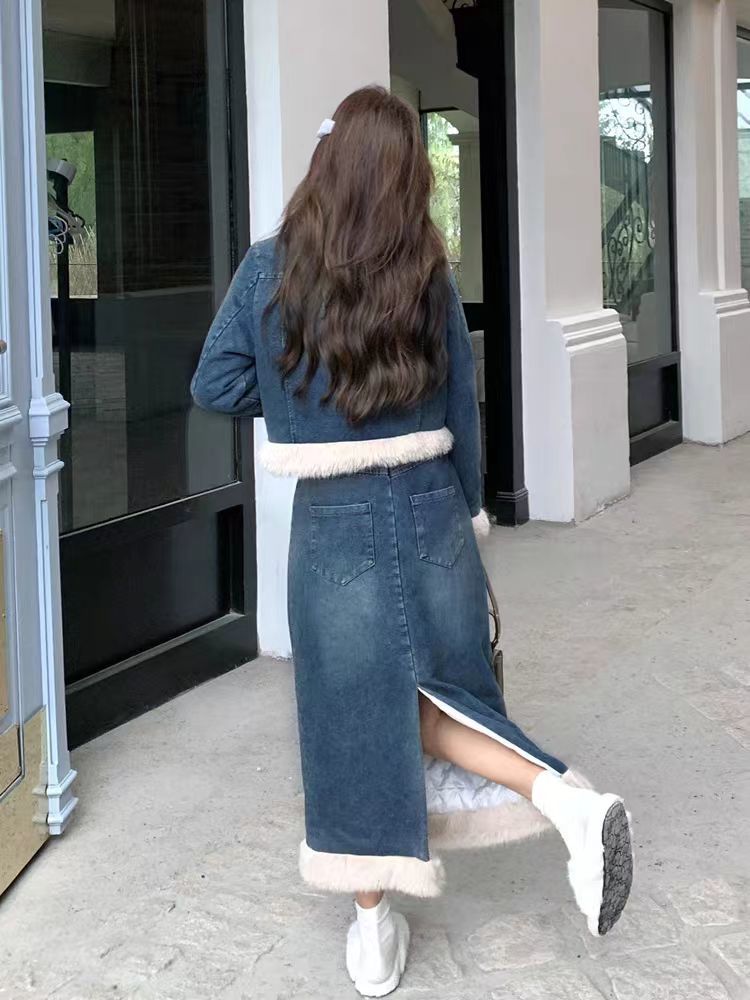 P denim set two-piece set