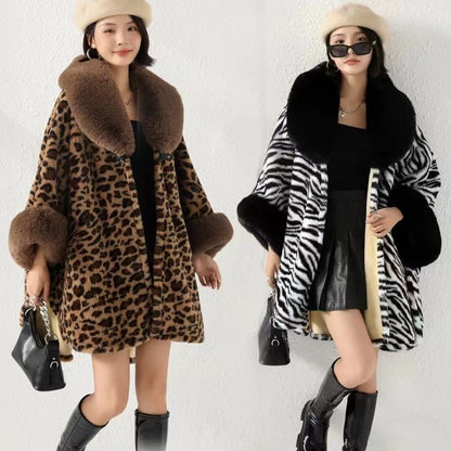 Fur Collar Cape Shawl