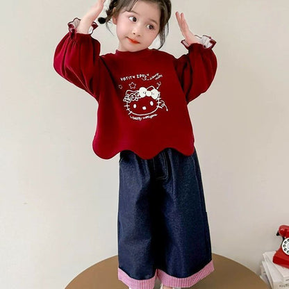 P children's sweater jeans set