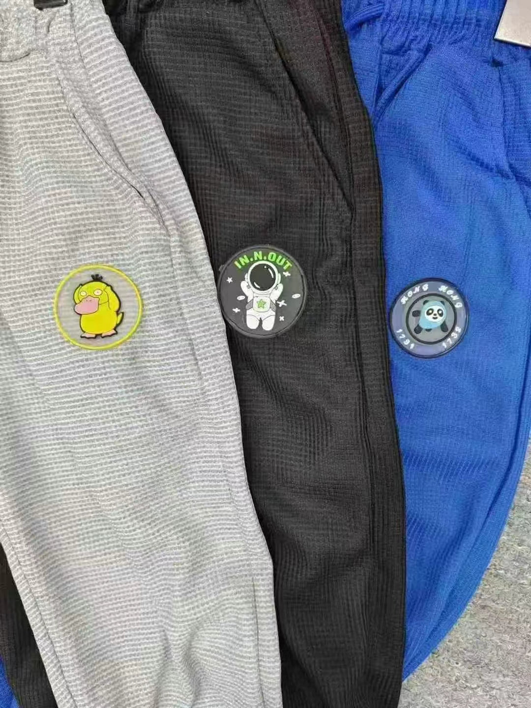 B2-m15 Boys Pants Spring and Summer cotton Thin Waffle Casual Children's Sweatpants - Mixbatch