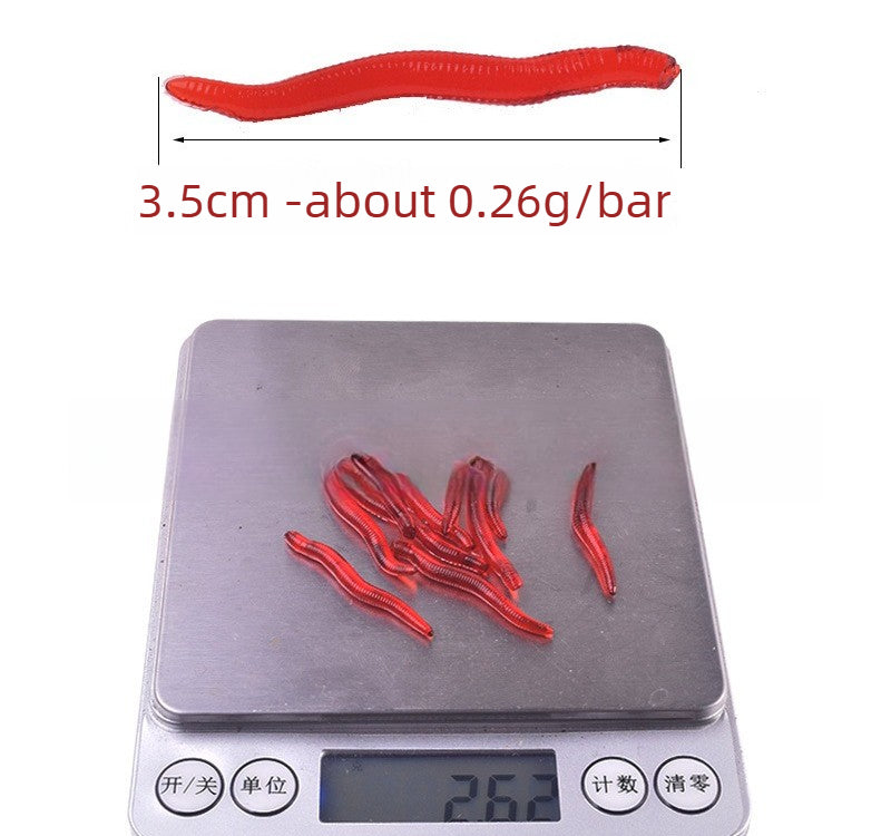 A shrimp fishy smell simulation fake bait red worm luya soft bait