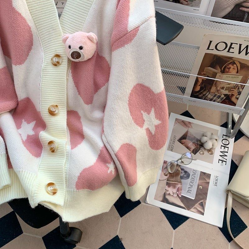 A knit sweater jacket