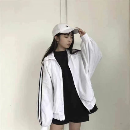 B2-m16 Spring and summer new three-bar coat women's Korean version thin jacket - Mixbatch