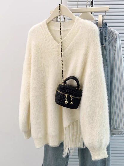 V Collared Sweater Knitwear