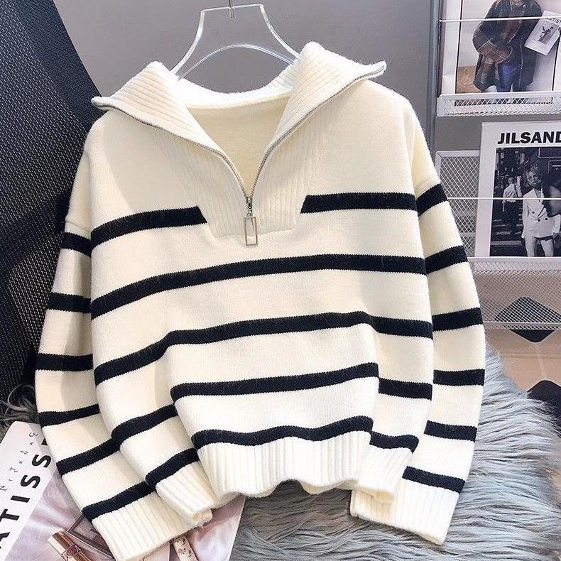 P striped sweater