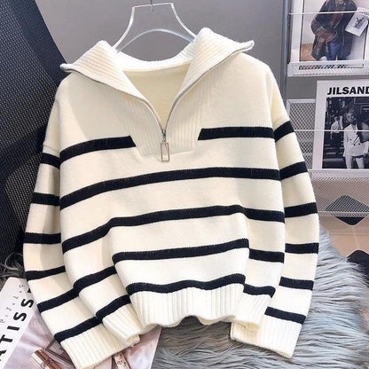 P striped sweater