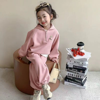 P Children's casual sweater two-piece set