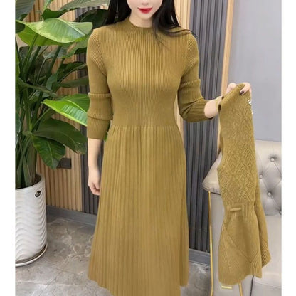 P vest knitted dress two-piece set
