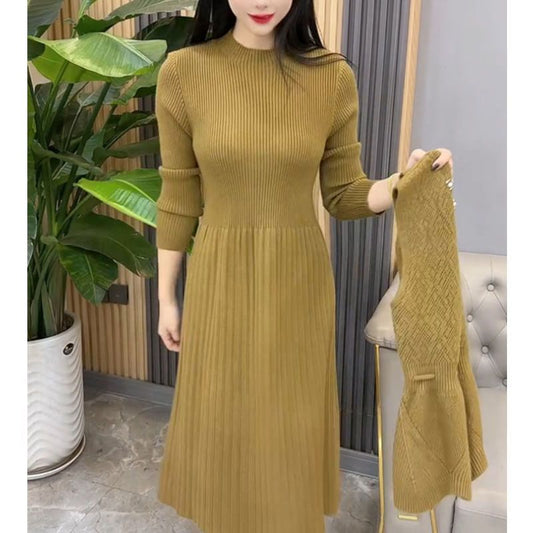 P vest knitted dress two-piece set