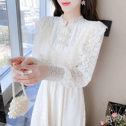 P new Chinese lace dress for women