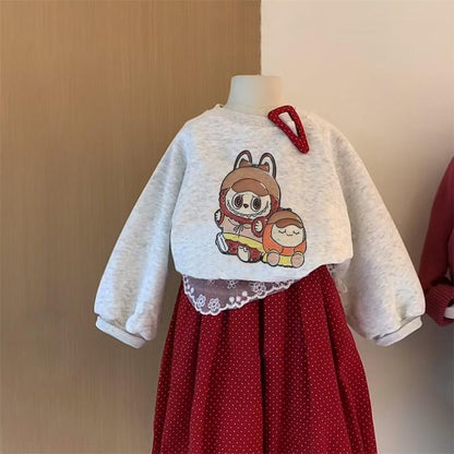 P children's long-sleeved sweater pants set