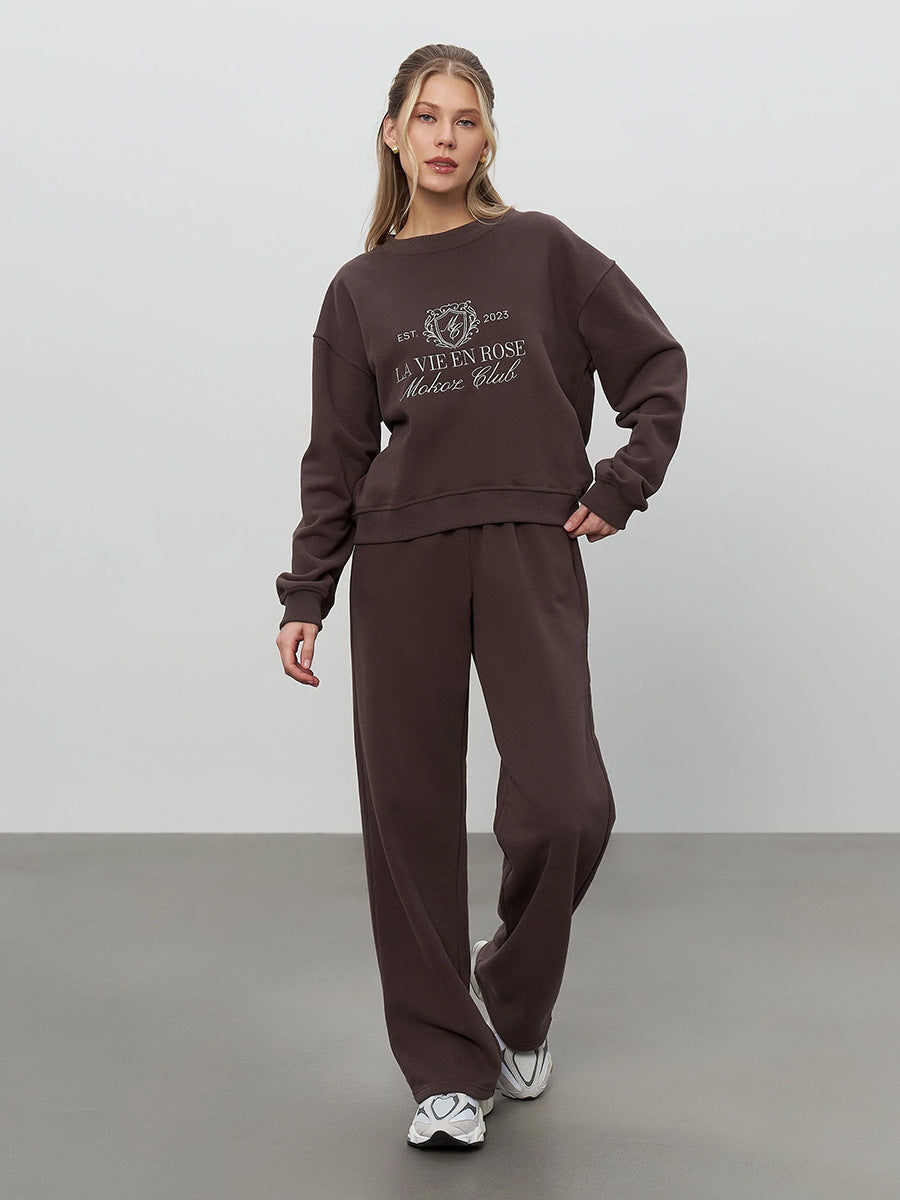 Sweatshirt and Pants Two-Piece Set
