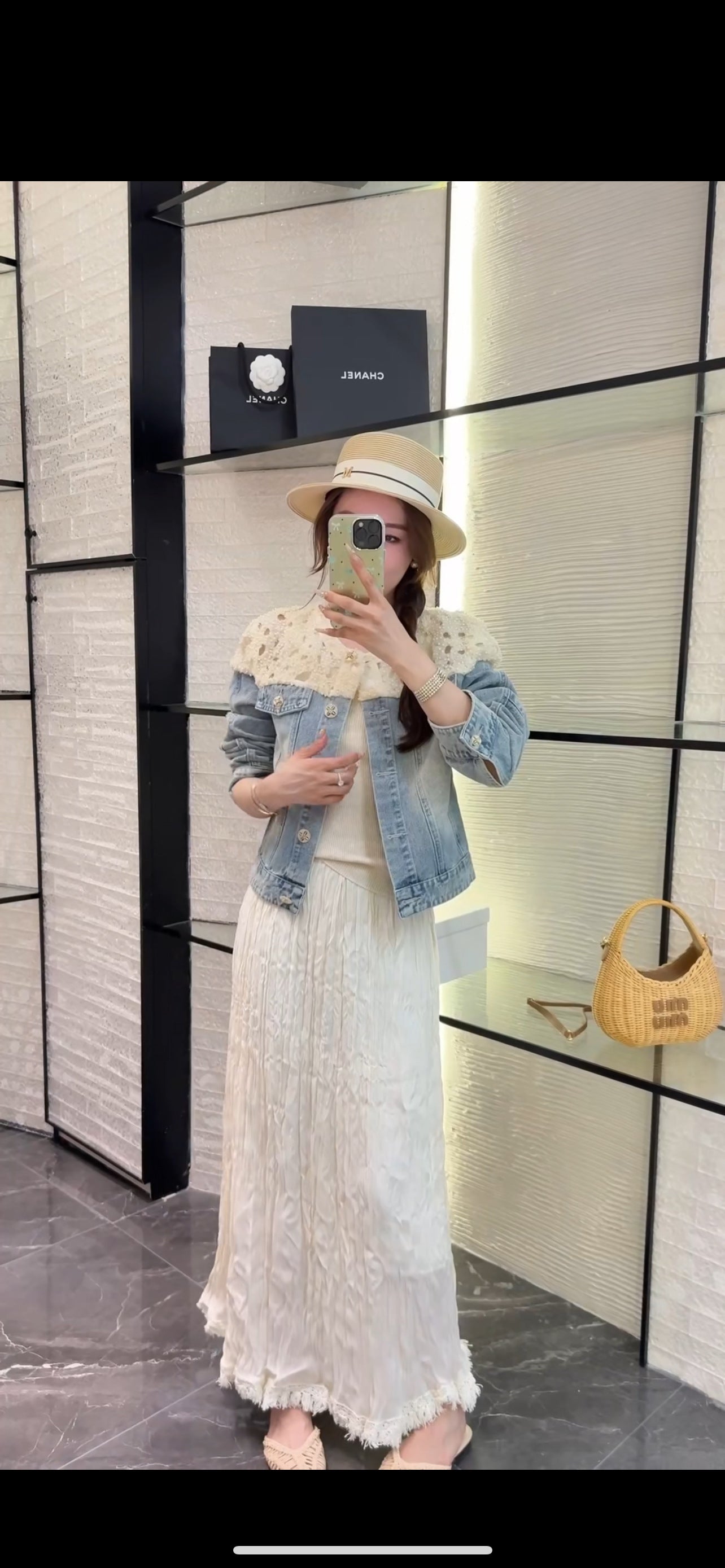Denim Lace Short Jacket