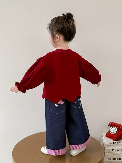 P children's sweater jeans set