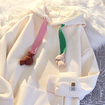 P new fashion lazy top age-reducing fleece thickened coat