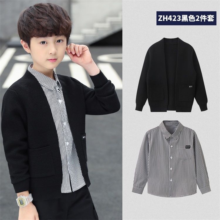 A Boys Autumn Children's Academy Set Three-piece Set (6-12 years old)