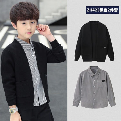 A Boys Autumn Children's Academy Set Three-piece Set (6-12 years old)
