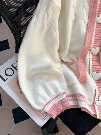 P autumn new wear loose wear age-reducing knitted cardigan