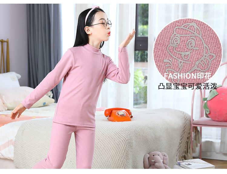 Children's Mid-Neck Thermal Underwear Set