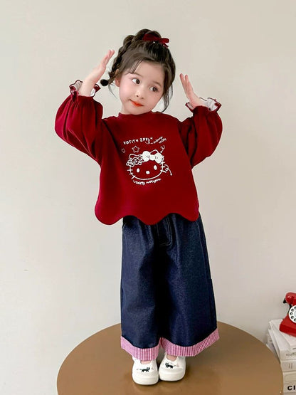 P children's sweater jeans set