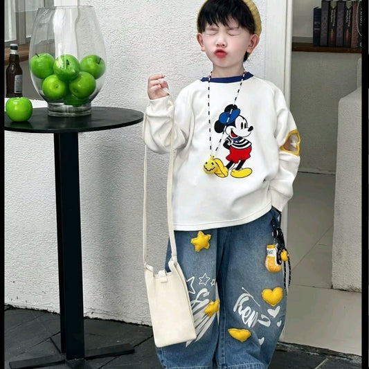 P children's sweater jeans set