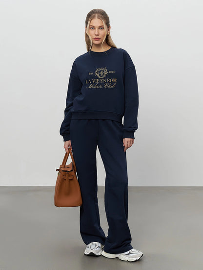 Sweatshirt and Pants Two-Piece Set