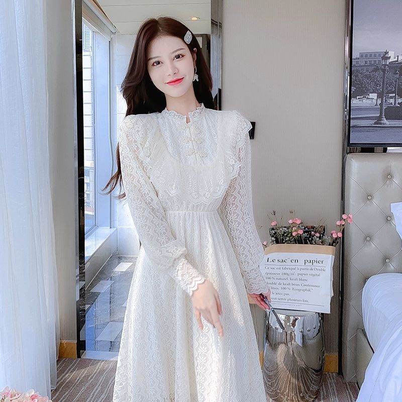 P new Chinese lace dress for women