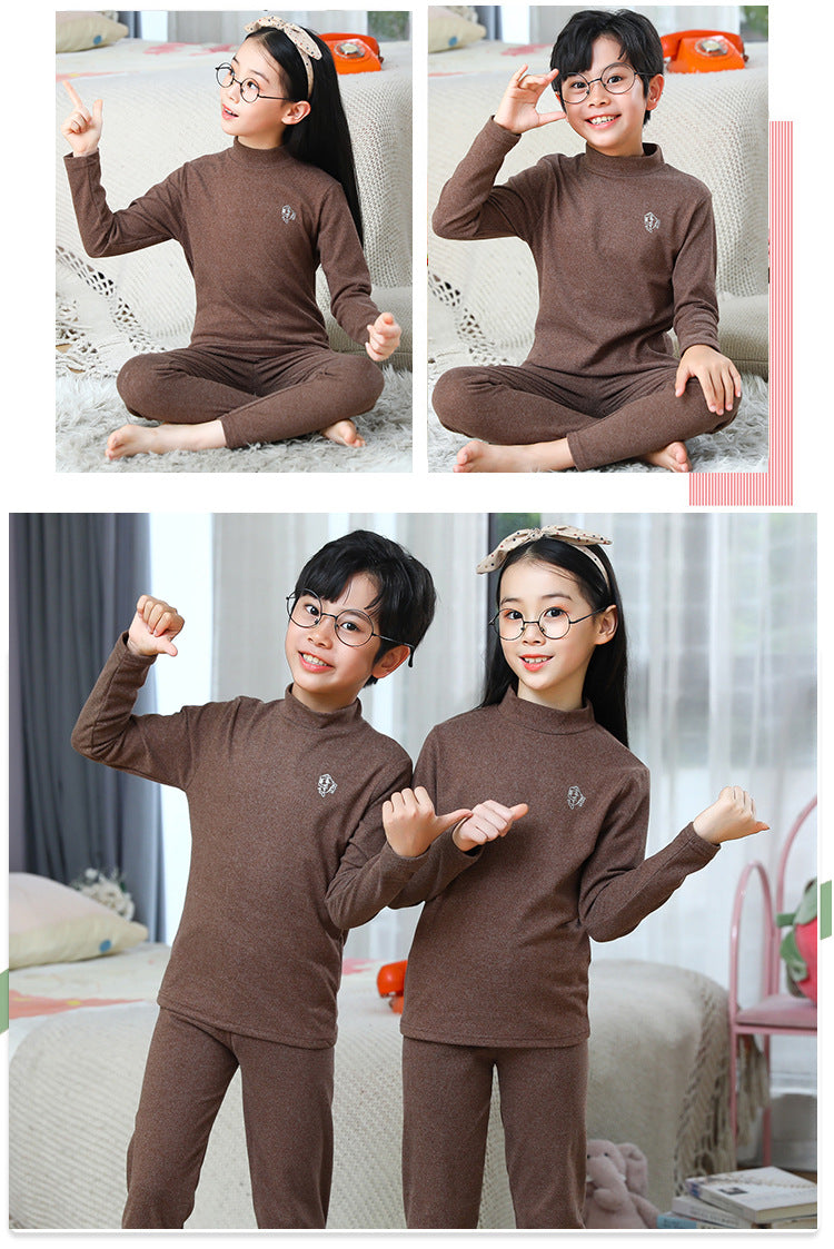 Children's Mid-Neck Thermal Underwear Set
