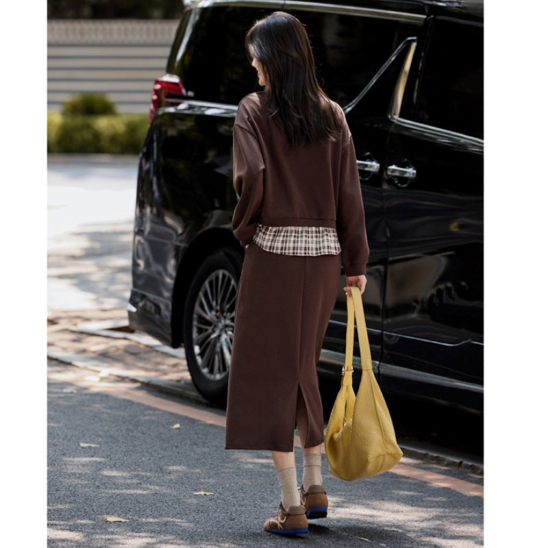 Sweatshirt and Skirt Set