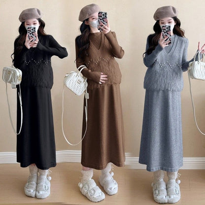 P Knitted Dress Set