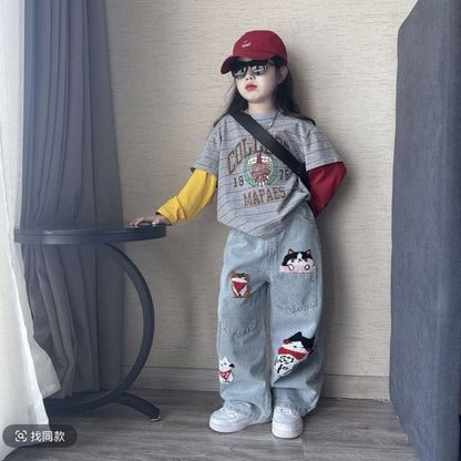 P Children's Long Sleeve Jeans Set