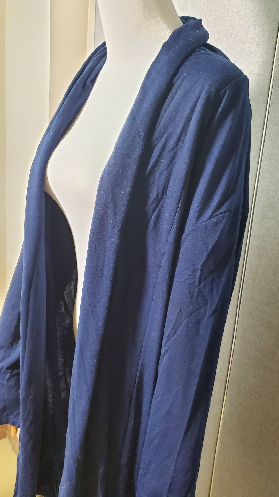 B3-M37 Thin cotton cardigan cape slim-fitting long coat - Mixbatch